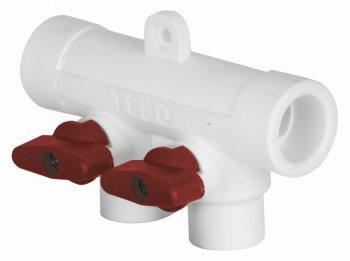 Коллектор PP-R 32x20x3 вых. красн., TEBO